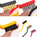 184 -3 Pc Mini Wire Brush Set (Brass, Nylon, Stainless Steel Bristles) DeoDap