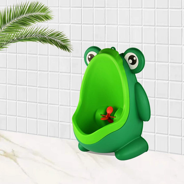 4034 Cute Forg Standing Potty Training Urinal for Boys Toilet with Funny Aiming Target DeoDap