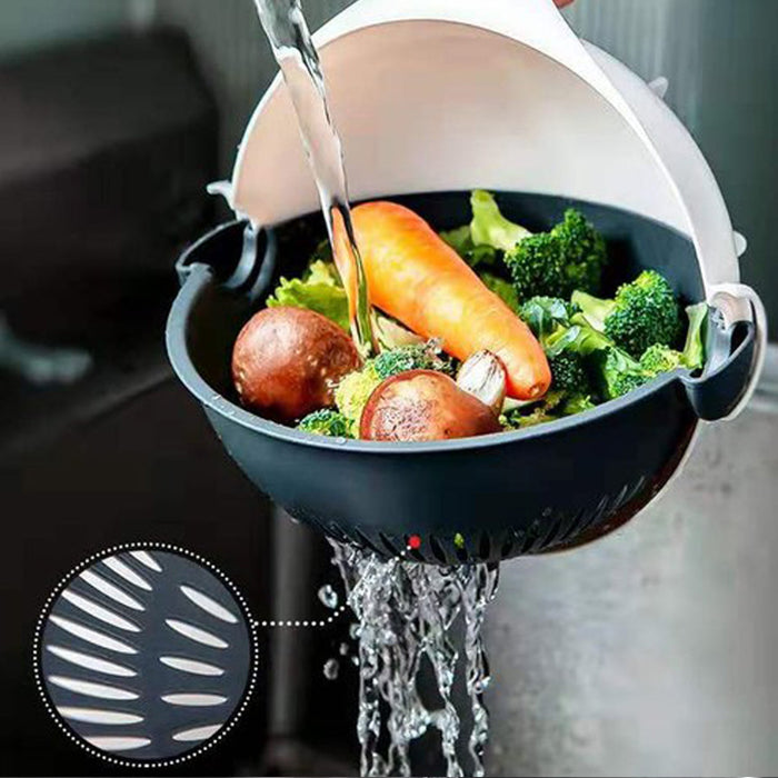 10 In 1 Multifunctional Vegetable Fruits Cutter/slicer Shredder With  Rotating Drain Basket