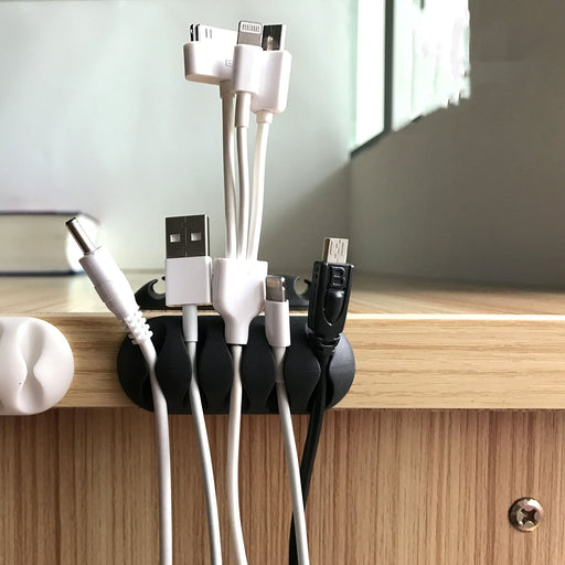 1334 Cable Clips Multi Purpose Cable Organizer , Wire Holder For Desk And Table Use DeoDap