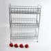 5360 Stainless Steel Fruit & Vegetable Stand Kitchen Trolley 3 TIER KITCHEN TROLLEY / Fruit Basket / Vegetable Stand for Storage / Onion potato rack for kitchen / Vegetable rack for kitchen DeoDap