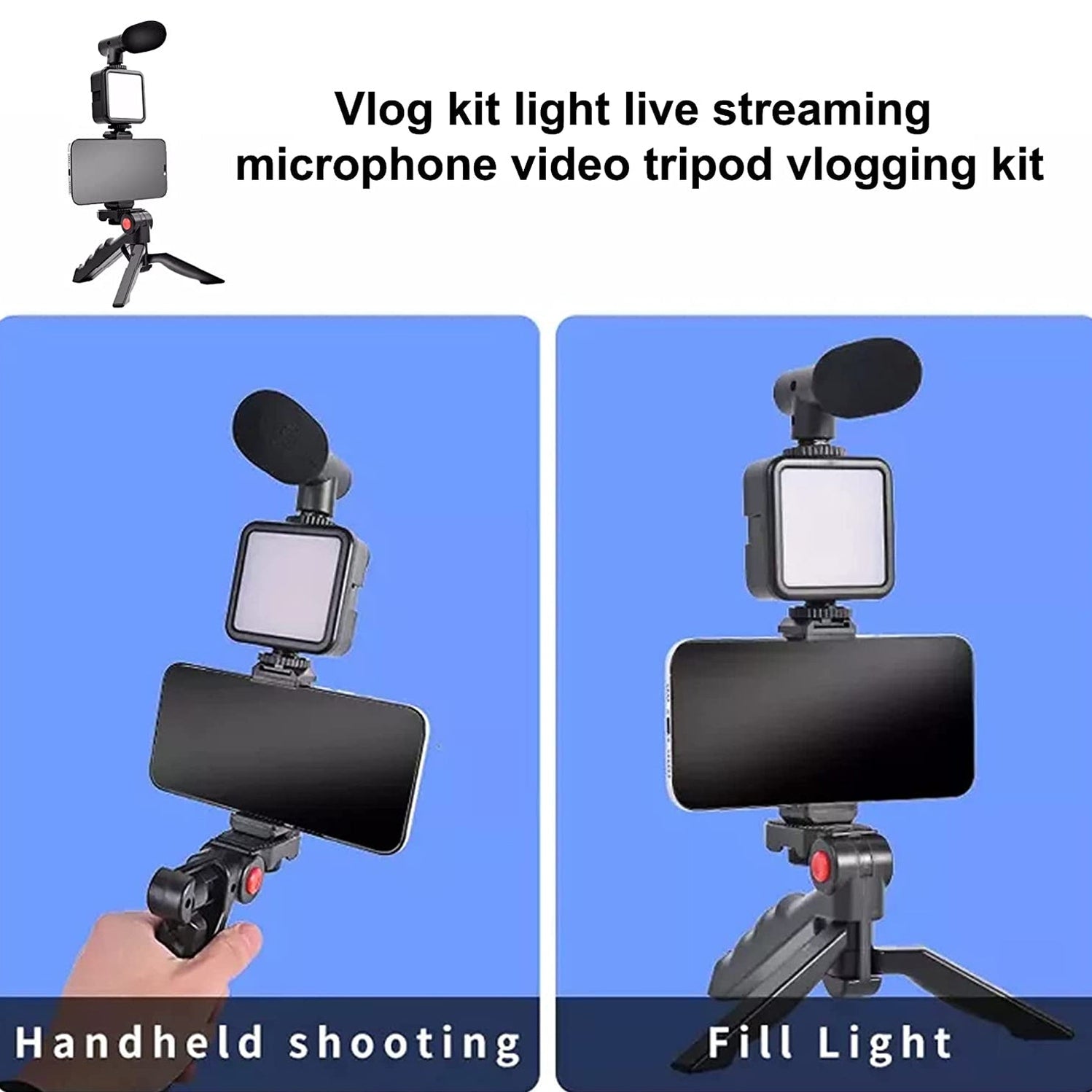 6054 Vlogging Kit for Video Making with Mic Mini Tripod — DeoDap