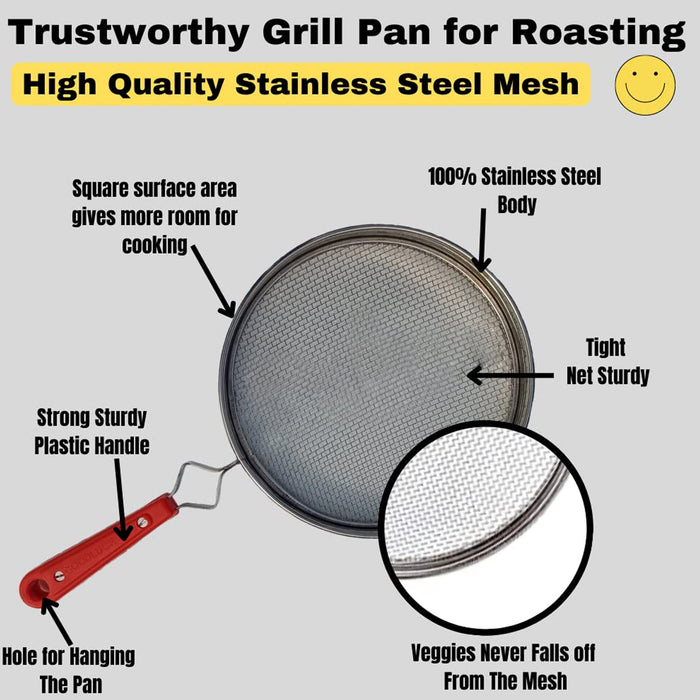 7119 Steel Roaster Grill Jali For Papad ,Tandoor & Chapati Roast Use ( 1 pc ) DeoDap