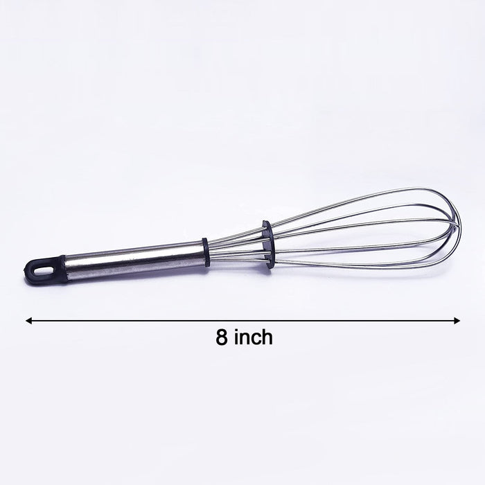 2569 Stainless Steel Wire Whisk,Balloon Whisk,Egg Frother, Milk & Egg Beater (8 inch) DeoDap