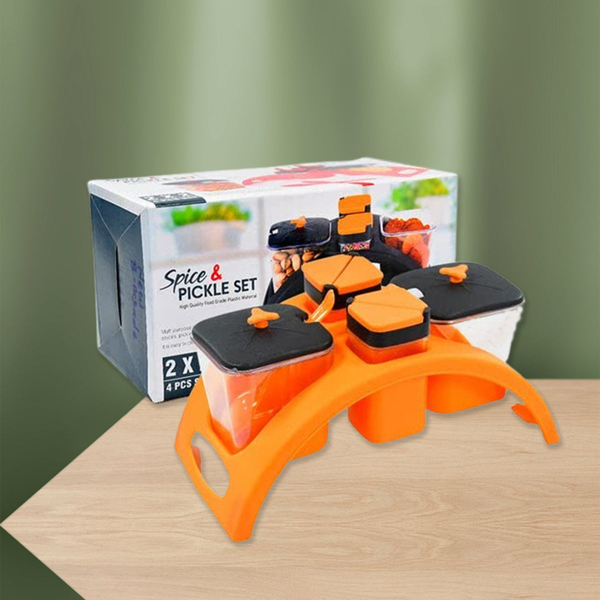 Multipurpose Pickle Jar Set (Multicolour, 4 pcs) — DeoDap