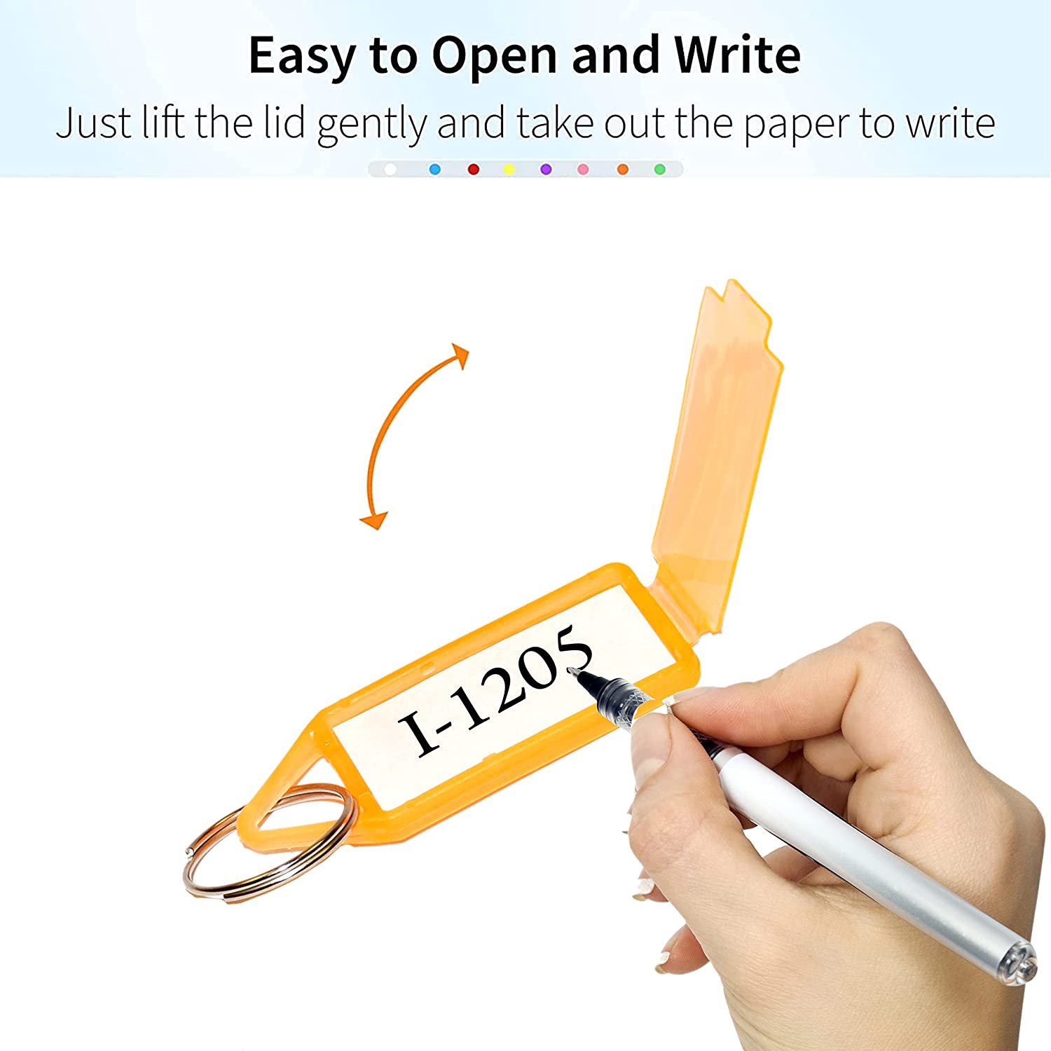 Set of 50 keychain labels for personalizing and organizing keys