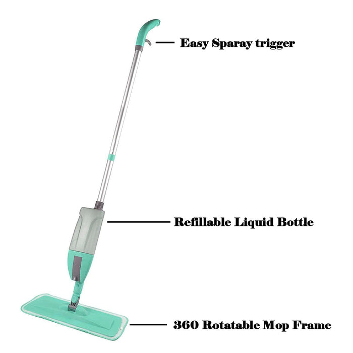 0802 Cleaning 360 Degree Healthy Spray Mop with Removable Washable Cleaning Pad DeoDap