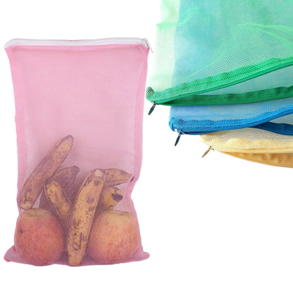 Durable zip net fridge bags in multicolour