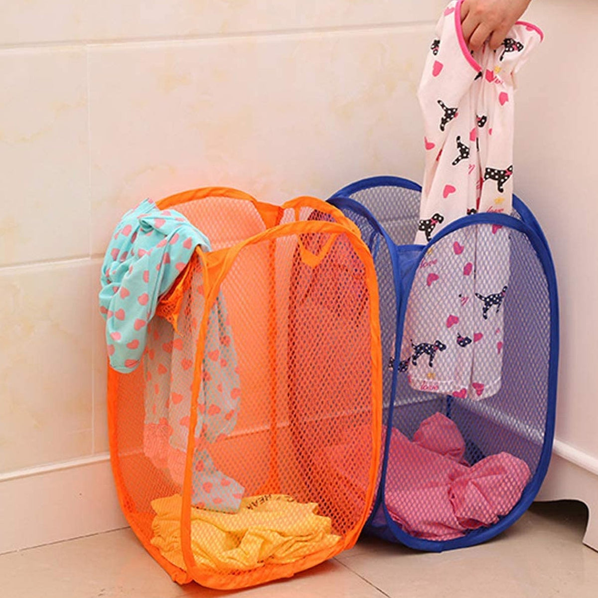 Handmade Viet Nam-Washing Dirty Clothes Laundry Basket Canvas Baby Toy Hamper Bin Storage Bag on sale Box