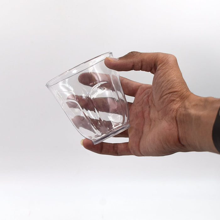 8125 Ganesh Lily glass Break Resistant plastic set of 6Pcs (300 Ml) DeoDap