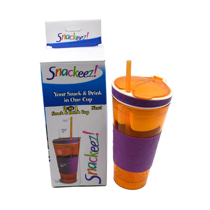5355 2 in 1 Snack & Drink Snackeez Travel Cup in One Container (1pc)