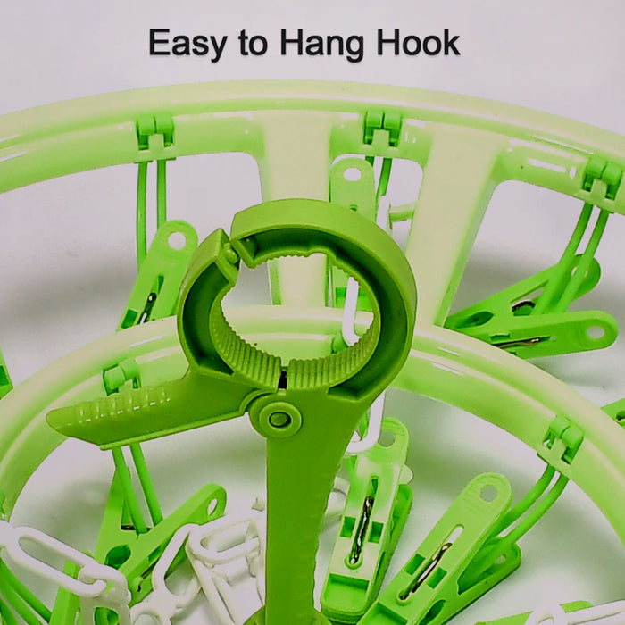 Round drying hanger with 15 clips