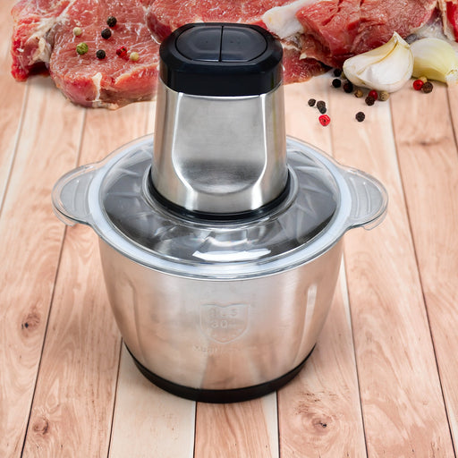 2363 Stainless Steel Electric Meat Grinders with Bowl Heavy for Kitchen Food Chopper, Meat, Vegetables, Onion , Garlic Slicer Dicer, Fruit & Nuts Blender (3L, 300Watts) DeoDap