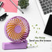 7604 Portable Mini handy Fan & Personal Table Fan | Rechargeable Battery Operated Fan Suitable for Kids, Women, Makeup Artist, Home Office DeoDap