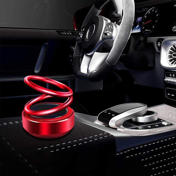 Car Air Fresheners Solar Energy Smart Car Aroma Diffuser Air Fragrance  Double Ring Rotating Purifier For Car Aromatherapy Tools - AliExpress