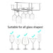 5266 Wine Glass Holder Hanging Drinking Glasses Stemware Rack Under Cabinet Storage Organizer Double Row For Baar & cafes Use DeoDap