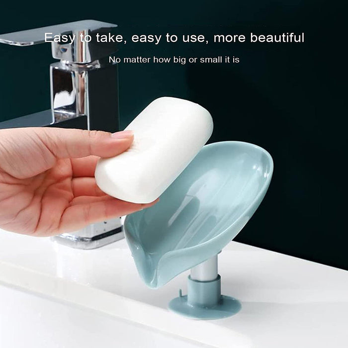2PCS Self Draining Soap Dishes Premium Rubber Soap Holder Soap Saver  Anti-Slip