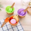 Ice Cream Bowls Set – Durable Waffle Design with Spoons | Jiaqi