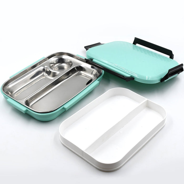 5364 Break Time Lunch Box Steel Plate Multi Compartment Lunch Box Carry To All Type lunch In Lunch Box & Premium Quality Lunch Box ideal For Office , School Kids & Travelling Ideal DeoDap