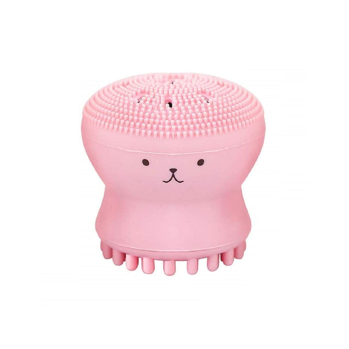 1671 Facial Cleansing Brushes, Cute Octopus Shape Silicone Face Scrubber Massager Skincare Tool (1PC)