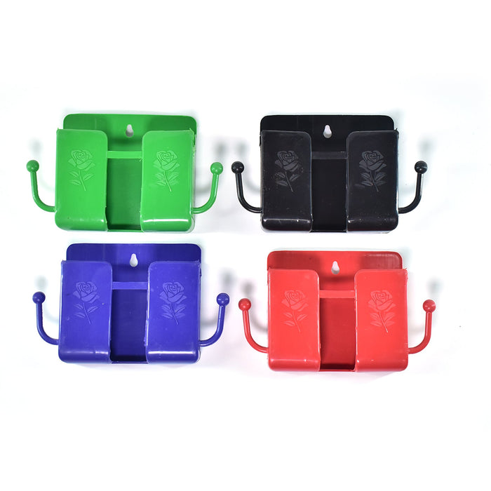 6201A Wall Mounted Storage Box/Remote Storage Organizer Case with 2 Side Hanging Hooks. DeoDap