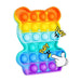 4474 Bear Pop It Fidget Toys  Stress Relief Rainbow Toy ( 1 pcs ) DeoDap