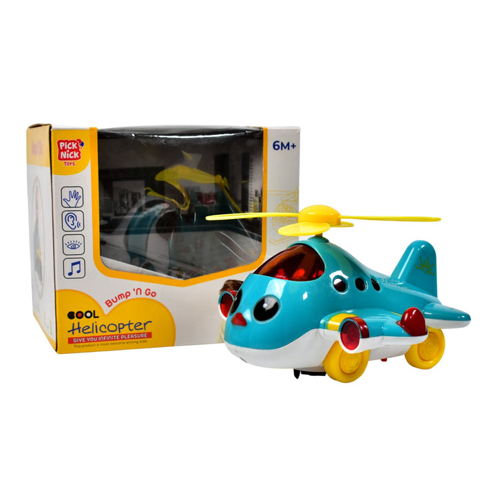 4516 Helicopter Airplane Musical Toy Toddlers with Lights, Electronic Moving Cool Aeroplane, Baby Development Toys Plane for 6-18 Month Old Gift to Encourage Crawling DeoDap
