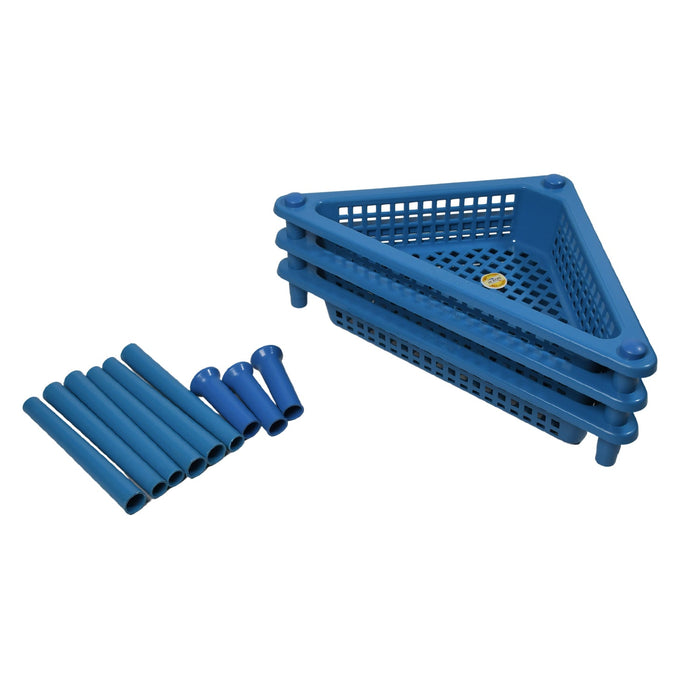 2812 Triangle Storage Plastic 3-Tier Rack Shelf For — DeoDap