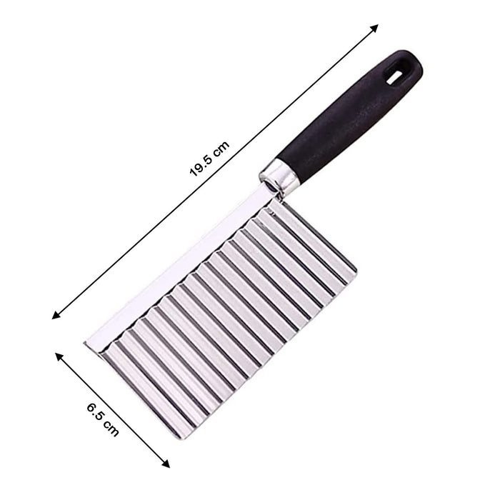 2007A Stainless Steel Vegetable Salad Chopping Knife Crinkle Cutters, DoeDap