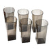 Black square plastic tumblers set