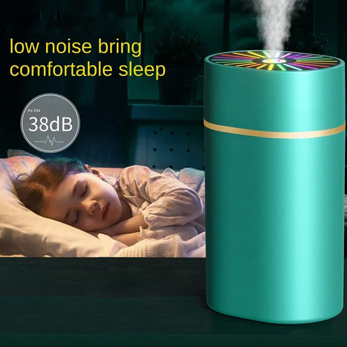 6571 Humidifiers For Bedroom, Small Humidifier With Colorful Light Effect, Mini Desk / Car Humidifier with Colorful Light