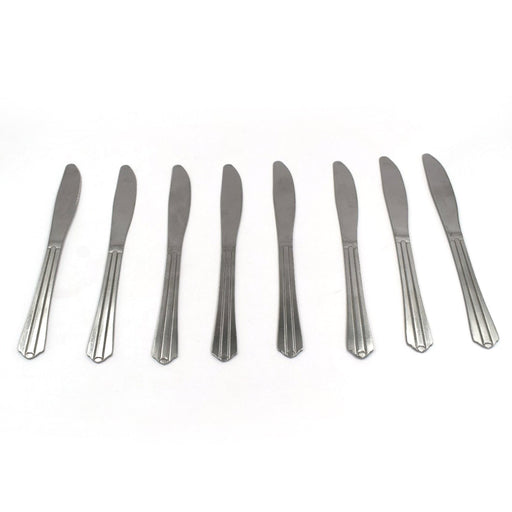 2777 8 Pieces Dinner Knife Cutlery Set Used for Salad sandwich and Portable to be Taken for Outing or Picnic DeoDap