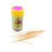0834A Wood Double Sided Toothpicks with Clear Plastic Storage Box DeoDap