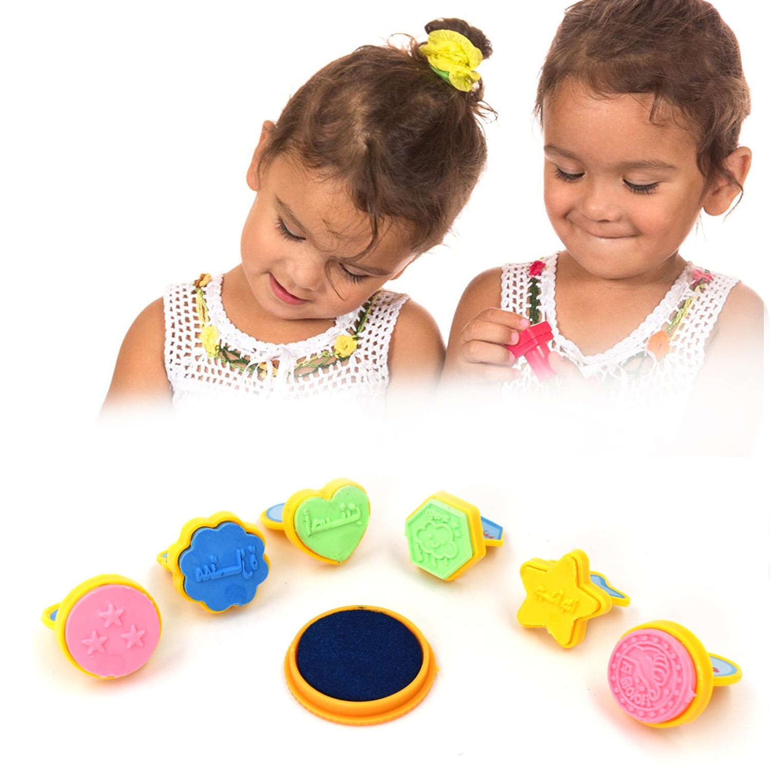7-piece multicolor stamps for kids, reward and motivation