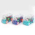 Transparent Musical School Bus Toy – Educational Gear Fun for Kids | Aditi