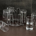 Stainless Steel Glass Stand – Round Kitchen Holder | Storenzo