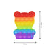 4474 Bear Pop It Fidget Toys  Stress Relief Rainbow Toy ( 1 pcs ) DeoDap