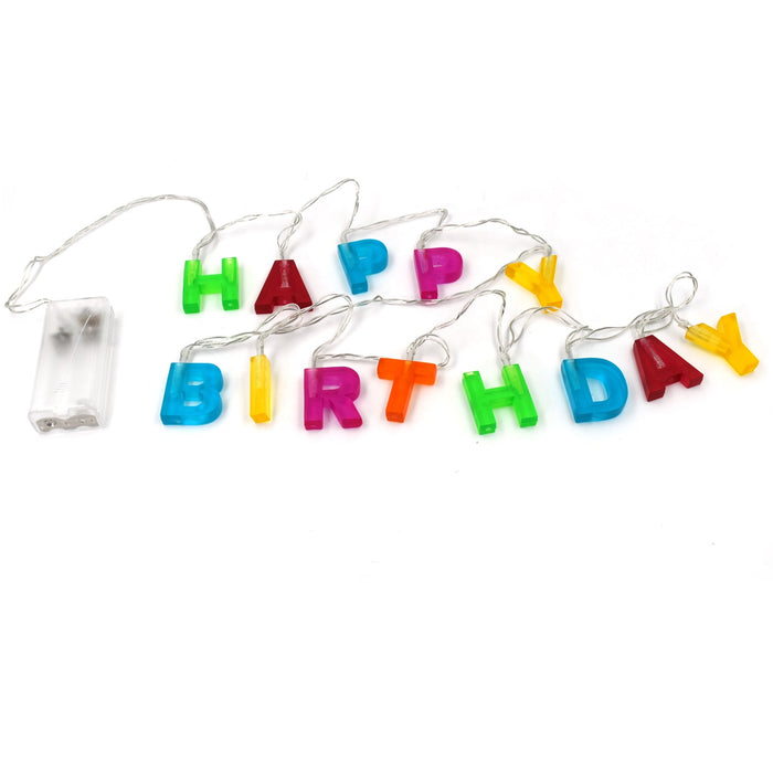 4815 Decoratives Plastic Happy Birthday 13 LED Letter Battery Operated String Lights, Outdoor String Lights (Multicolour) DeoDap
