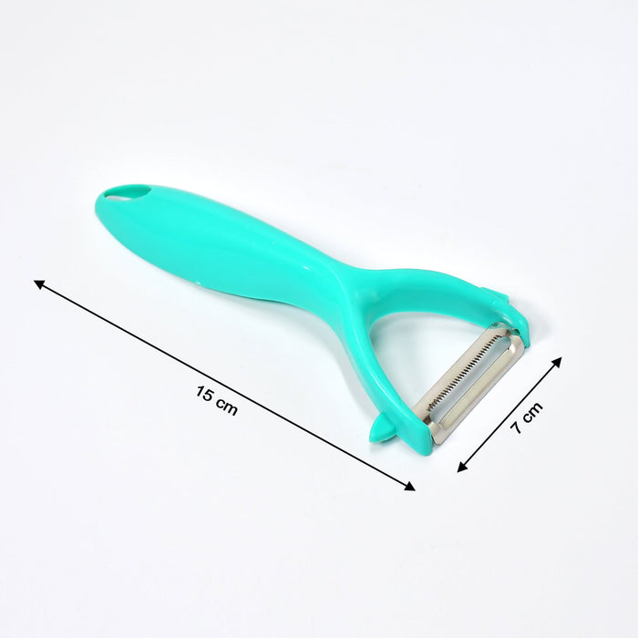 2115 Multi-Function Non-Slip Handle steel Blade Peeler for Kitchen (1pc) DeoDap