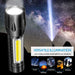 7528  Mini Search Rechargeable LED Long Range Flashlight Emergency Light Torch DeoDap