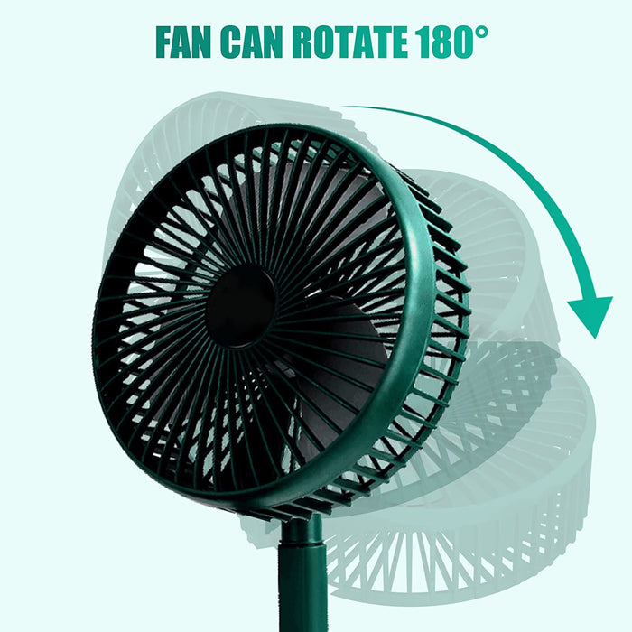 4613A Telescopic Electric Desktop Fan, Height Adjustable, Foldable & Portable for Travel/Carry | Silent Table Top Personal Fan for Bedside, Office Table DeoDap