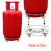 3018 Stainless Steel Gas Cylinder Trolley with Wheels LPG Cylinder Roller Stand Movable Trolley Amd-Deodap
