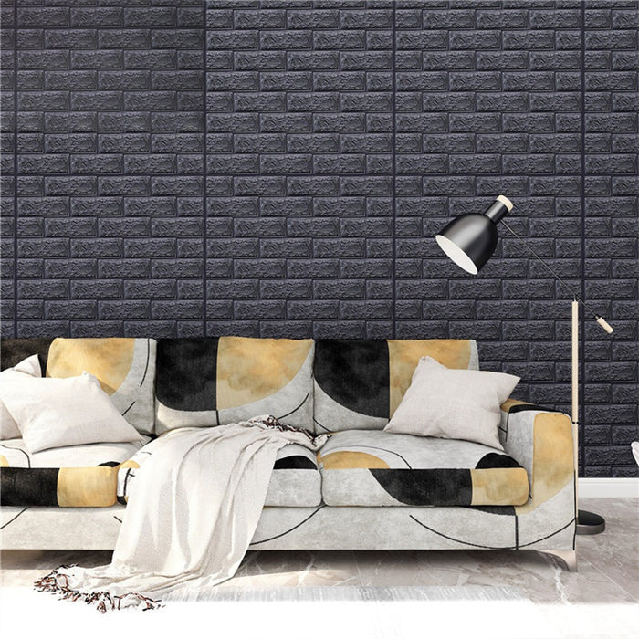 1715 Wall 3D Ceiling Wallpaper Tiles Panel Vinyl Stickers Self-Adhesive for Home (Black) DeoDap