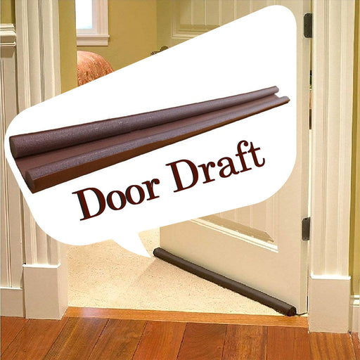 1751 Twin Door Draft Stopper/Guard Protector for Doors and Windows DeoDap