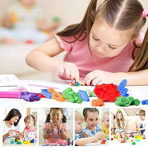 1918 Non-Toxic Creative 50 Dough Clay Mould 5 Different Colors, (Pack of 6 Pcs) DeoDap