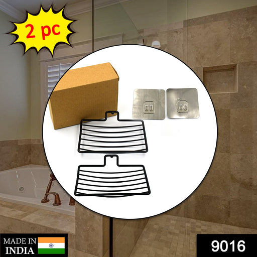 9016 Wall M 2 Pc Soap Rack used in all kinds of places household and bathroom purposes for holding soaps. DeoDap
