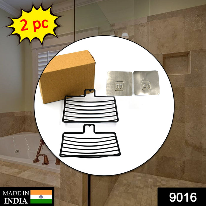 9016 Wall M 2 Pc Soap Rack used in all kinds of places household and bathroom purposes for holding soaps. DeoDap