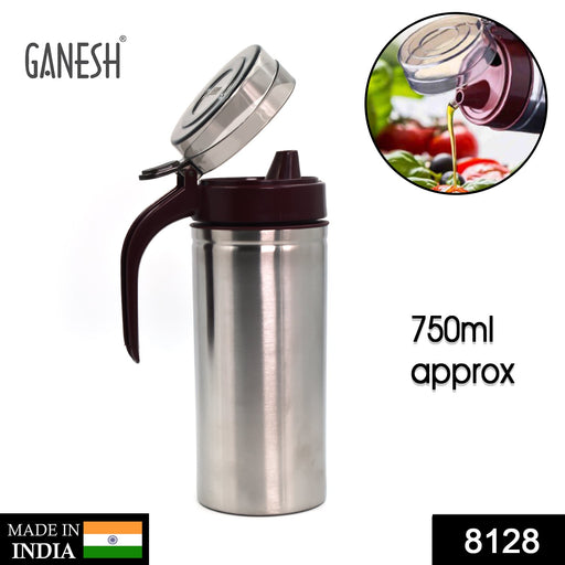 8128 Oil Dispenser Stainless Steel with small nozzle 750ml DeoDap