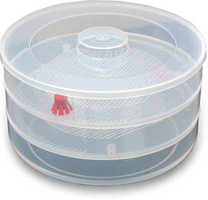 093 Plastic 3 Compartment Sprout Maker, White Your Brand