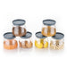 2286 Matka Shaped Jar with Air Tight & Leak Proof Lid (Multicolour) (Set of 6) (900Ml) DeoDap